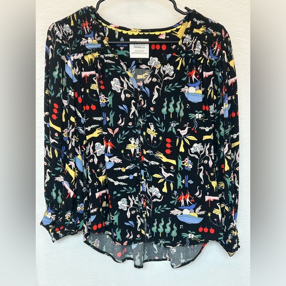 Anthropologie x Emily Isabella whimsical blouse, size small, full button front - Picture 1 of 1